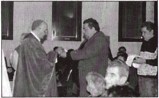 Il card. Biffi con Leonardo al Centro san Petronio