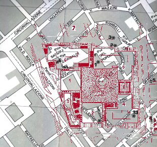 pianta del WTC sovrapposta al centro storico di san Giovanni